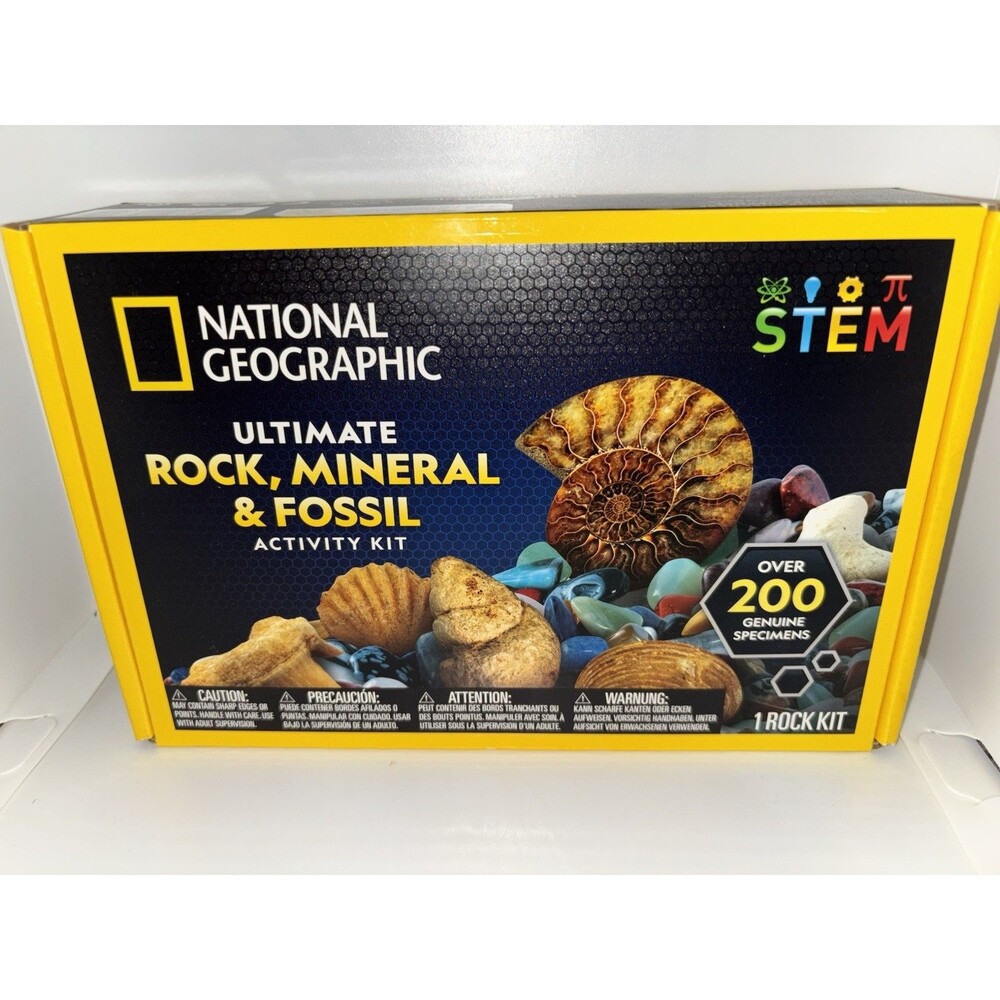 National Geographic Stem Kit Rocks Fossils Kit 200 Pieces Brand New Sealed
